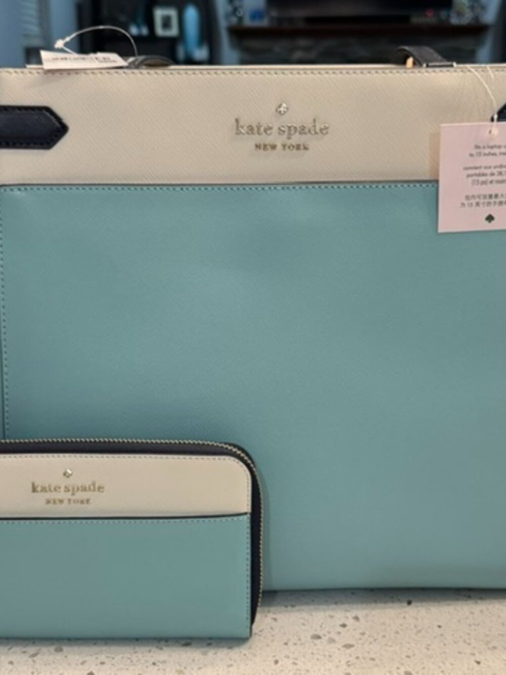 BRAND NEW! Kate Spade Laptop Tote & Matching Wallet